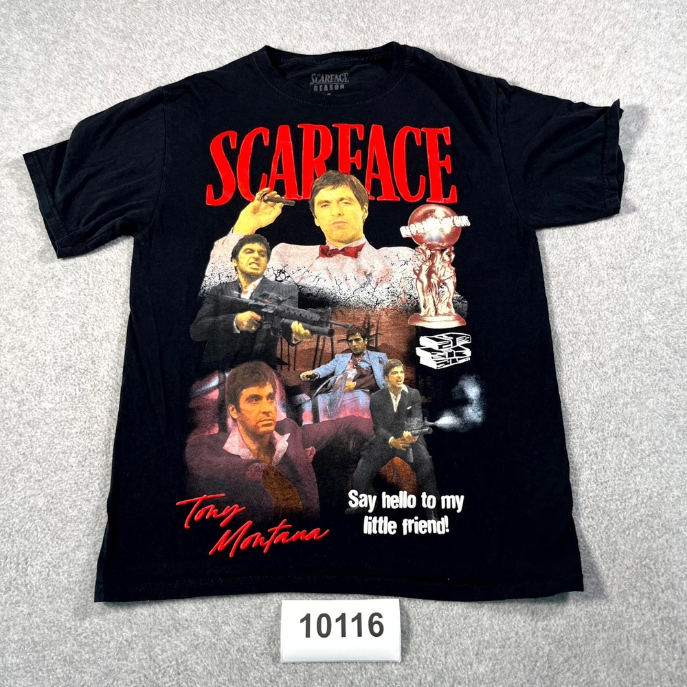 Reason Scarface T Shirt Mens Small Black Tony Montana Movie Graphic Al Pacino